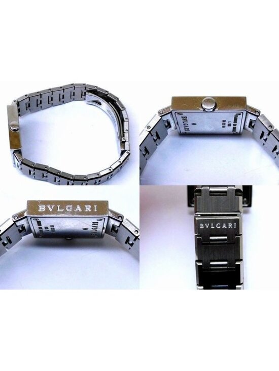 Bvlgari Watch Quartz Dos Rad Stainless Steel Square